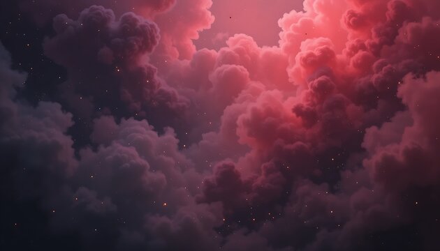 Background of Abstract Dark and Red Clouds Wallpaper generative ai