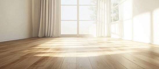 Contemporary frame house interior with elegant wooden flooring highlighting craftsmanship and natural light aesthetics