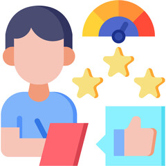 Performance Review flat color icon