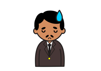 困るアジア人ビジネスマン