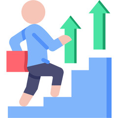 Career Prospects flat color icon