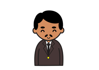 笑顔のアジア人ビジネスマン