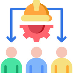 Workforce flat color icon