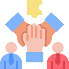 Collaboration flat color icon