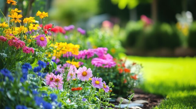 Fototapeta flowers in the garden