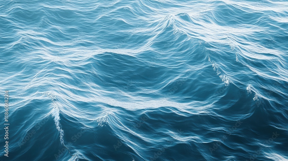 Poster seamless textured ocean surface with gentle waves creating a calming blue background for design and 