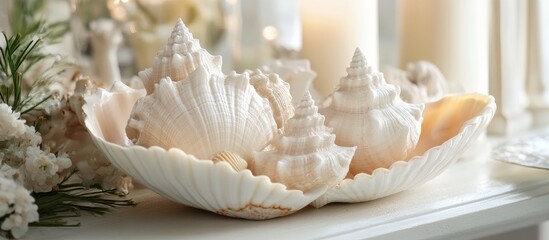 Coastal elegance seashell decor for themed events and gatherings enhancing serene beach-inspired atmospheres