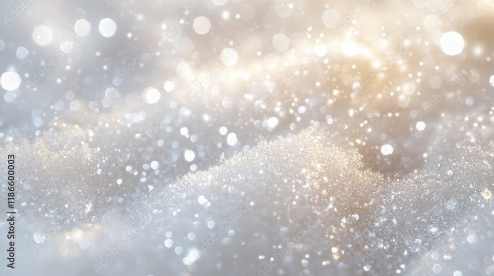 Poster shimmering white winter snowflakes macro close up creating a festive postcard background with soft t