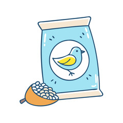 bird seed vector icon, pet day vector illustration - simple illustration of bird seed perfect for logos, and pet day-themed designs.