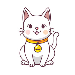 cat collar with bell vector icon, pet day vector illustration - simple illustration of cat collar with bell perfect for logos, and pet day-themed designs.