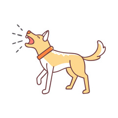 dog barking vector icon, pet day vector illustration - simple illustration of dog barking perfect for logos, and pet day-themed designs.