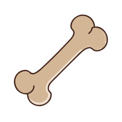 dog bone vector icon, pet day vector illustration - simple illustration of dog bone perfect for logos, and pet day-themed designs.