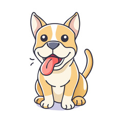 dog tongue out vector icon, pet day vector illustration - simple illustration of dog tongue out perfect for logos, and pet day-themed designs.