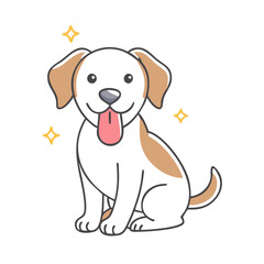 dog tongue out vector icon, pet day vector illustration - simple illustration of dog tongue out perfect for logos, and pet day-themed designs.