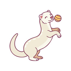 ferret playing vector icon, pet day vector illustration - simple illustration of ferret playing perfect for logos, and pet day-themed designs.