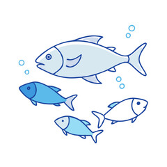 fish swimming vector icon, pet day vector illustration - simple illustration of fish swimming perfect for logos, and pet day-themed designs.
