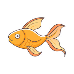 goldfish vector icon, pet day vector illustration - simple illustration of goldfish perfect for logos, and pet day-themed designs.