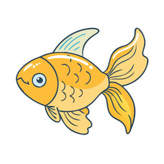 goldfish vector icon, pet day vector illustration - simple illustration of goldfish perfect for logos, and pet day-themed designs.