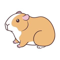 guinea pig vector icon, pet day vector illustration - simple illustration of guinea pig perfect for logos, and pet day-themed designs.