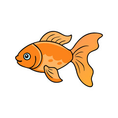 goldfish vector icon, pet day vector illustration - simple illustration of goldfish perfect for logos, and pet day-themed designs.
