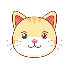 kitten face vector icon, pet day vector illustration - simple illustration of kitten face perfect for logos, and pet day-themed designs.