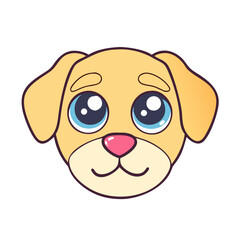 puppy eyes vector icon, pet day vector illustration - simple illustration of puppy eyes perfect for logos, and pet day-themed designs.