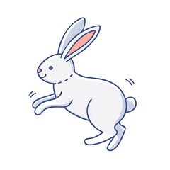 rabbit hopping vector icon, pet day vector illustration - simple illustration of rabbit hopping perfect for logos, and pet day-themed designs.