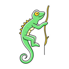 reptile climbing vector icon, pet day vector illustration - simple illustration of reptile climbing perfect for logos, and pet day-themed designs.