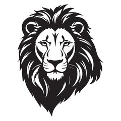 silhouette of lion head