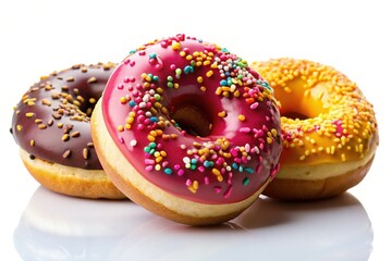 Silhouetted Donuts: Tempting Treats, Unhealthy Indulgence
