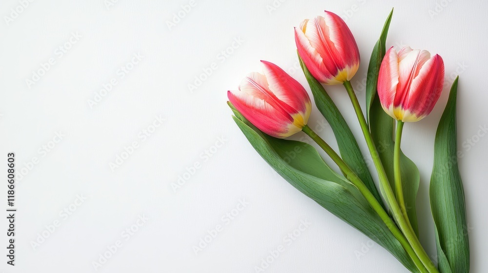 Poster elegant tulip arrangement on a minimalist table setting enhancing a bright and airy atmosphere perfe