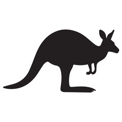 silhouette of kangaroo