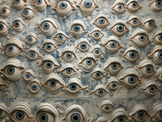 Creepy wallpaper with eyes