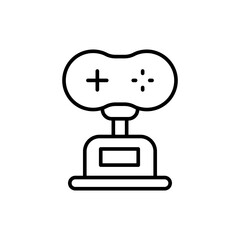 Game trophy outline icons, minimalist vector illustration ,simple transparent graphic element .Isolated on white background