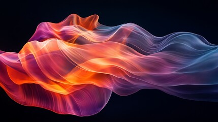 Obraz premium Dynamic colors in motion close-up of creative abstract digital design