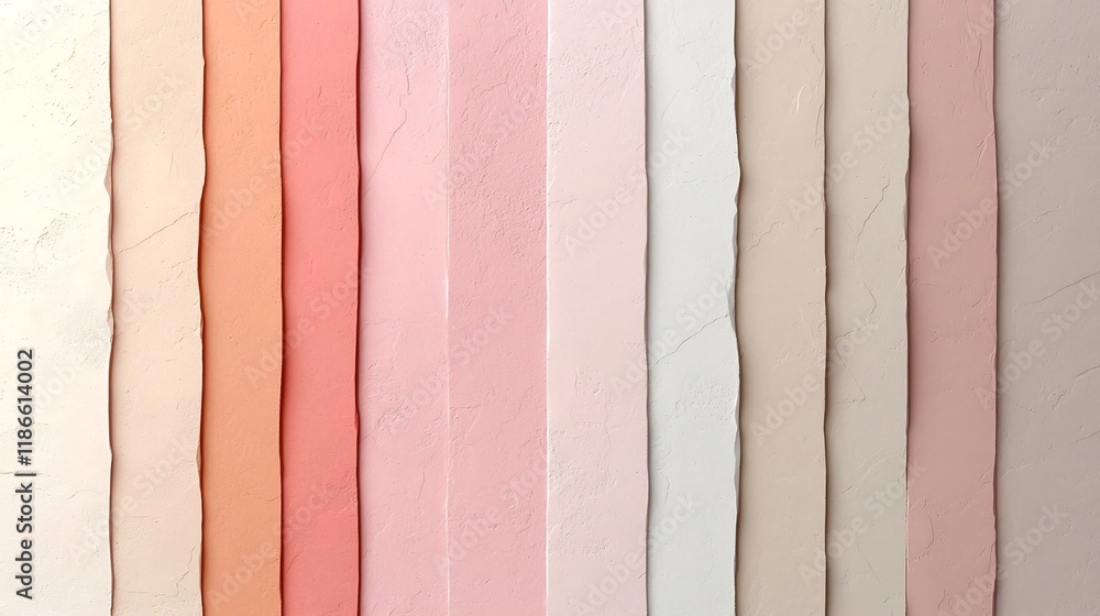 Poster elegant pastel gradient background transitioning harmoniously from soft pink to warm beige with a su