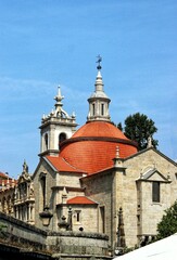 Igreja de são gonçalo, Amarante, Portugal. Blue sky background. Amarante in the Douro Valley.