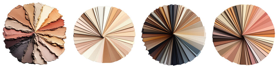 Neutral Color Palette Swatch Cut Out Isolated for Design, Fashion, and Interior Inspiration in Soft Tones and Shades