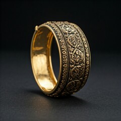 Ornate Gold and Black Bracelet