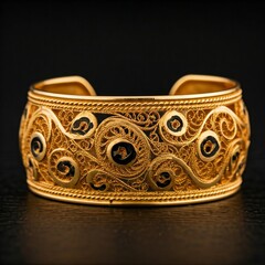 Traditional Gold Cuff Bracelet