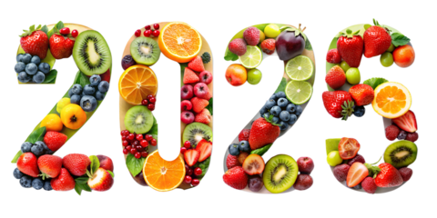 2025 fruit text effect