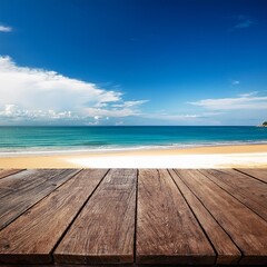 Fototapeta premium wooden pier on the sea