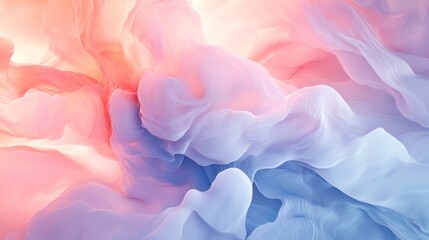 Abstract Pastel Swirls: A Dreamlike Composition of Pink and Blue Hues