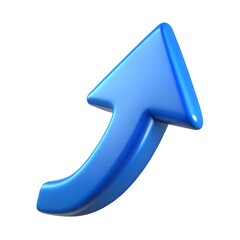 3d Growing blue Arrow up. 3d icon illustration 