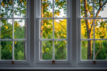 Fototapeta premium Transparent background with set of window clings