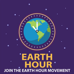 Fototapeta premium Earth Hour Awareness Design