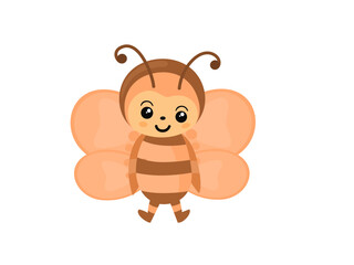 Butterfly on a white background.