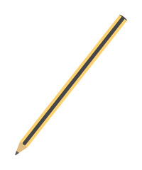 Yellow and black pencil lying diagonally