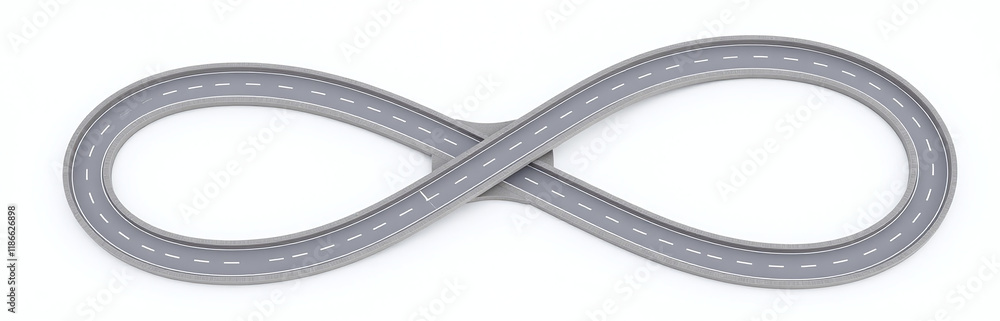 Aufkleber Isolated Winding Highway Image With White Background And Transparent Png File For Design Use Only In Various Projects. 00001