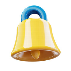 Fototapeta premium Notification bell icon isolated on transparent background, PNG